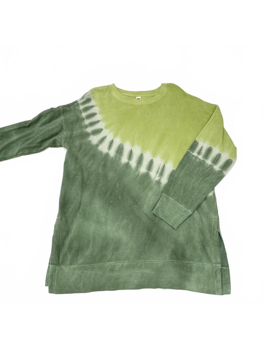 Old Navy Green Tie-Dye Oversized Tunic Sweatshirt Medium - Picture 2 of 9